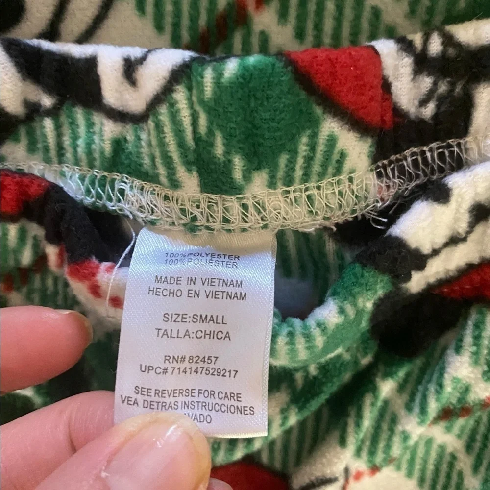 Disney Christmas Mickey & Minnie Mouse Fleece Pajama Set Green Red Plaid Comfy - Picture 8 of 9